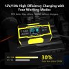 10-Amp Battery Charger Automotive, 24V And 12V Car Battery Charger, Battery Maintainer with Temperature Compensation for Car, Lawn Mower, Motorcycle, Boat, SUV And More - Image 5