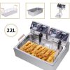 12 Liter Deep Fryer w/Basket Strainer, XL Jumbo Size, Adjustable Temperature & Timer, Perfect for Fried Chicken, Shrimp, French Fries, Chips & More, Removable Oil-Container, Stainless Steel - Image 2