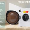 ZNESKPG 1.95 Cu.ft Front Load Clothes Dryer Portable Compact Dryer 830W 5 Drying Modes Stainless Steel Drum with Overheat Protection Dust Removal Deodorization and Lint Removal Func - Image 17
