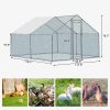 ZGBY Large 10X10Ft Metal Chicken Run Pen Walk-In Cage Poultry Coop Duck Rabbit House - Image 2